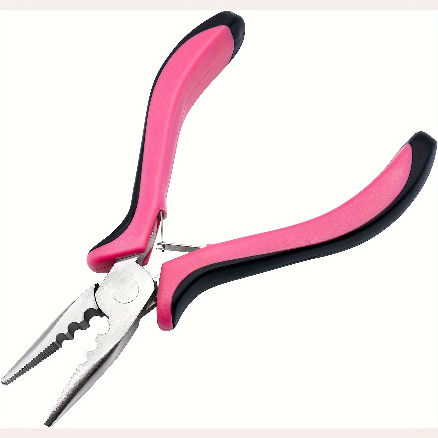 

Professional 3-hole Hair Extension Pliers, 4.96" Flat Nose With Serrated , Nickel Iron, Rust-resistant - Ideal For Hair Extensions & Crafts