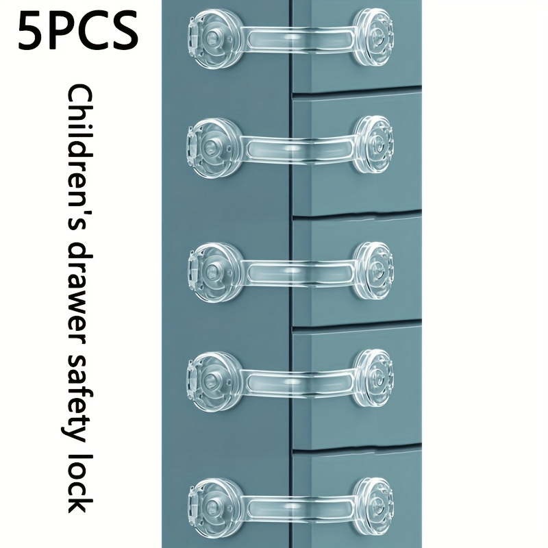 5pcs Of Drawer Security Lock Belts For Drawer Cabinet Doors, Wardrobe Doors, Refrigerator Doors, Locks, Child Safety Drawer Locks