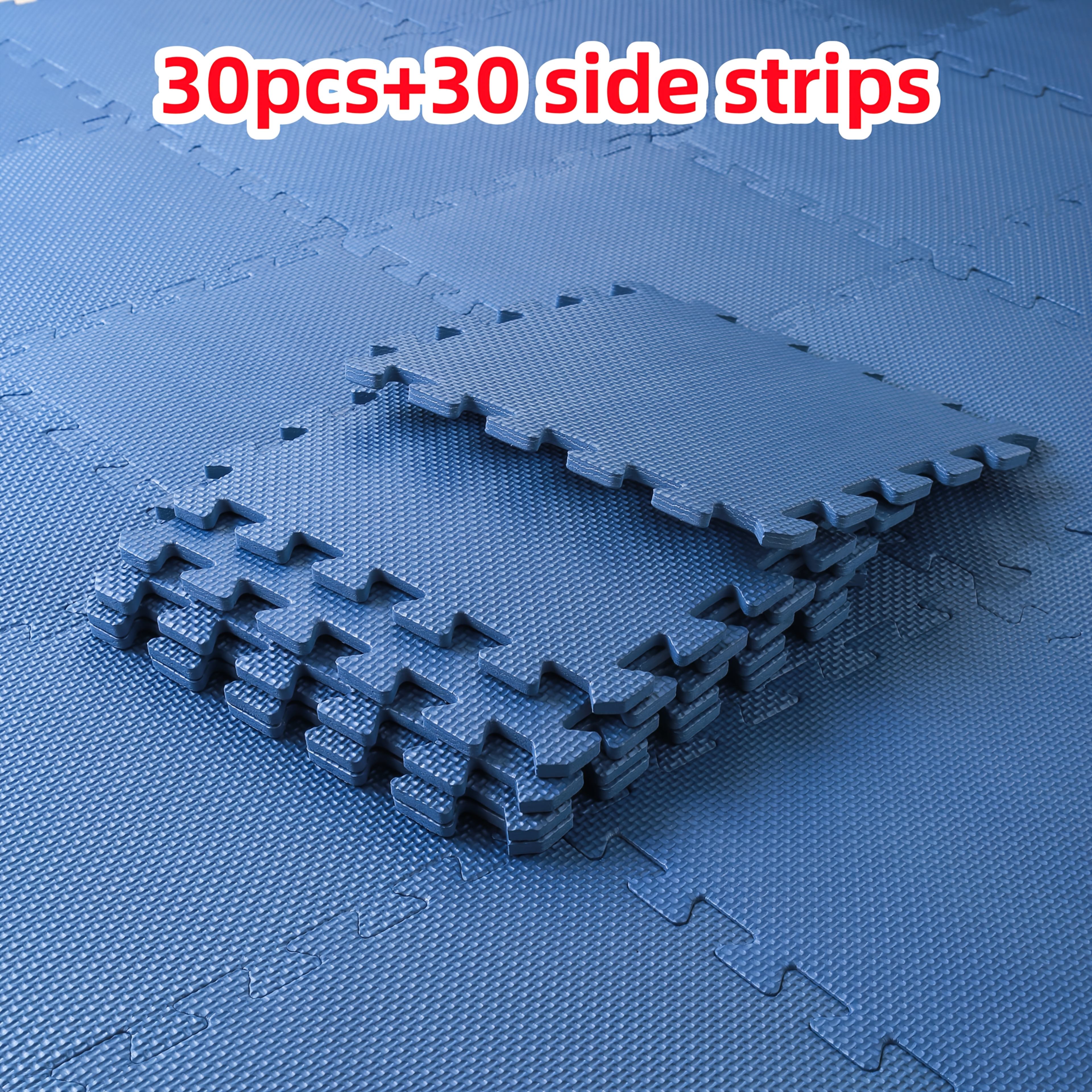 30 eva фитнес подлоги со спојници + 30 рабови, 30cm должина, 30cm ширина, 1cm висина, 11 бои за - меки, нелизгави и водоотпорни, погодни за домашни теретани, и обликување Детали за производот 7