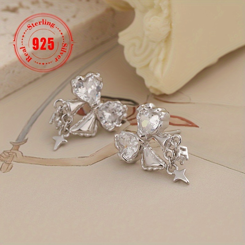 Classic Bow Stud Earrings in 925 Sterling Silver