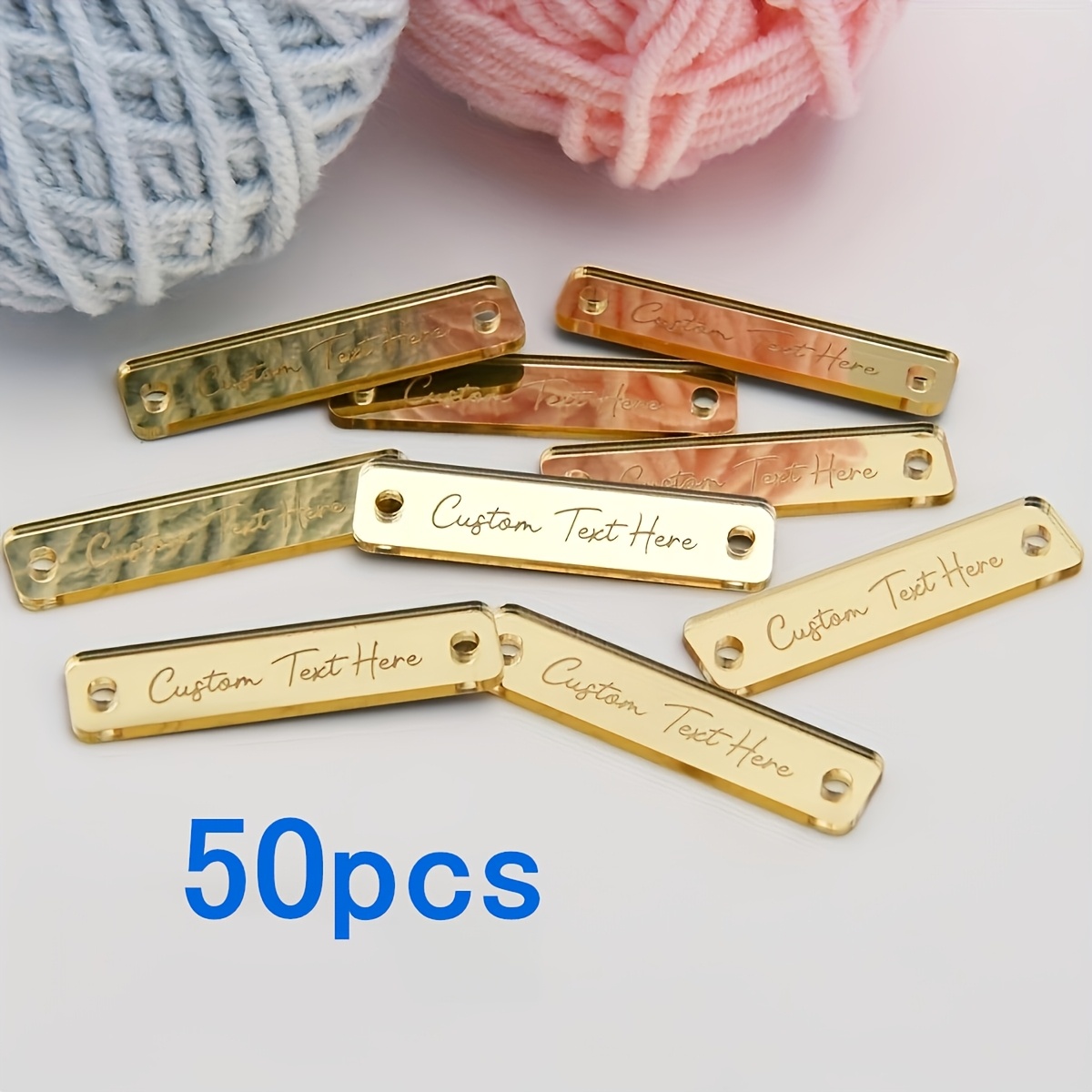 TEMU Étiquette en acrylique gravée au laser personnalisée - Étiquette cadeau de mariage personnalisée avec logo personnalisé, durable et , pour la