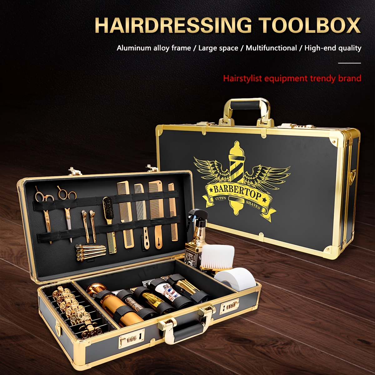 barber tool box large capacity barber trolley box Temu