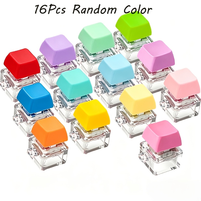 TEMU Gift For Him Or Her, 16pcs Keyboard Fingertip Massage Keychain, 16-piece Fingertip Massage Keycap Keychain As A Gift, Button Relax Gift For