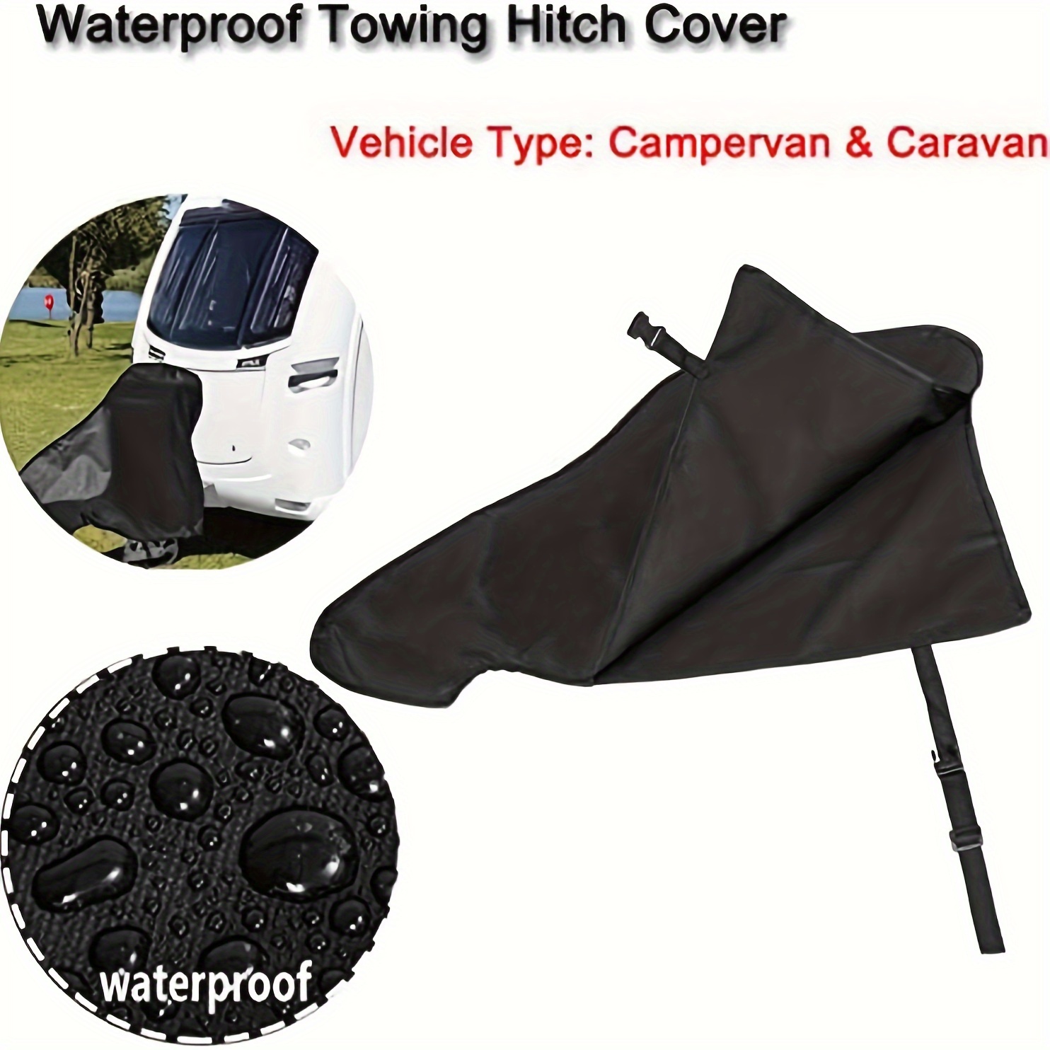 

Waterproof Towing Hitch Cover For Campervans & - Uv, Snow, Water & Dust Protection - 40cm/15.75in X 87cm/34.25in X 62cm/24.41in - Pvc Material