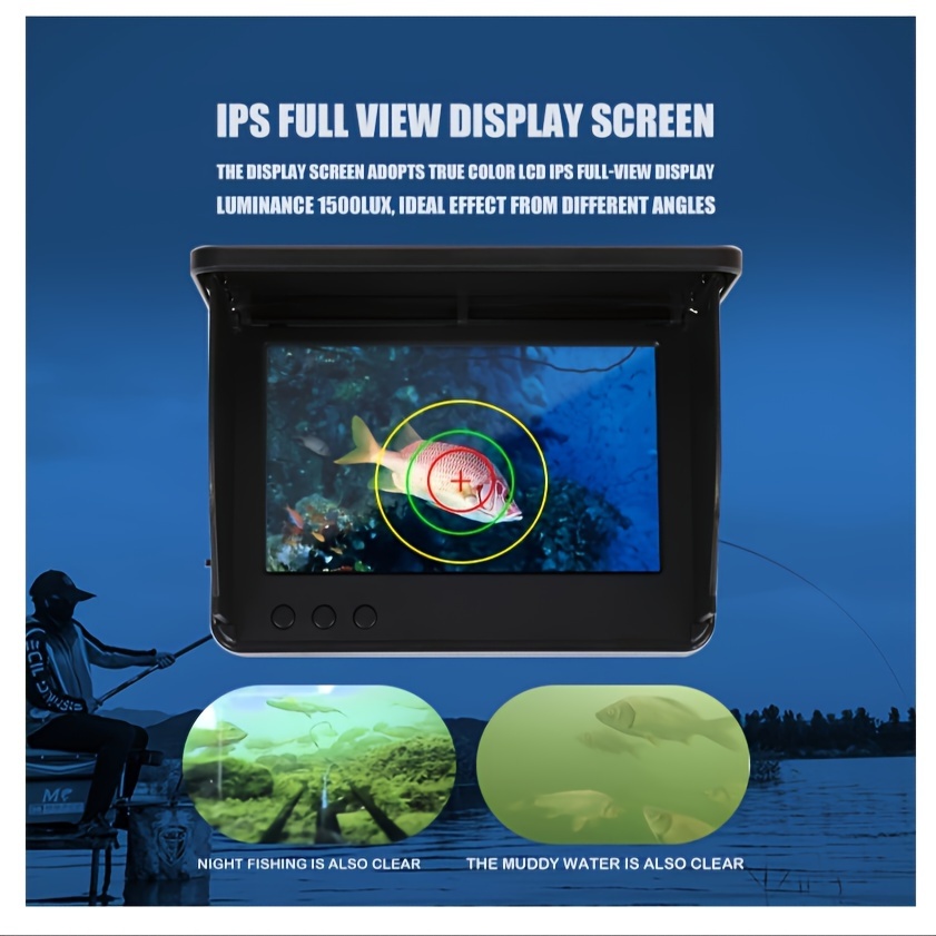 4.3-INCH High-brightness IPS Screen Fish Detector, Underwater Fish Finder,  Outdoor Fishing Tackle