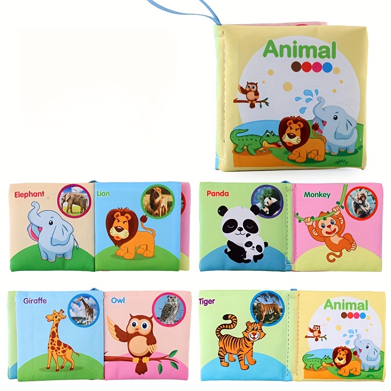 8 & 5 & 3 Soft Cloth Baby Book Sets Cognitive Cloth Books Fruit Animal Educational Toys, Early Education Cloth Books Are Tear-Resistant And Washable Cloth Books with Vivid Fruit, Animal And Ocean Themes Promote Early Learning And Cognitive Development Perfect Christmas Birthday Gifts, Halloween Thanksgiving Easter Gifts