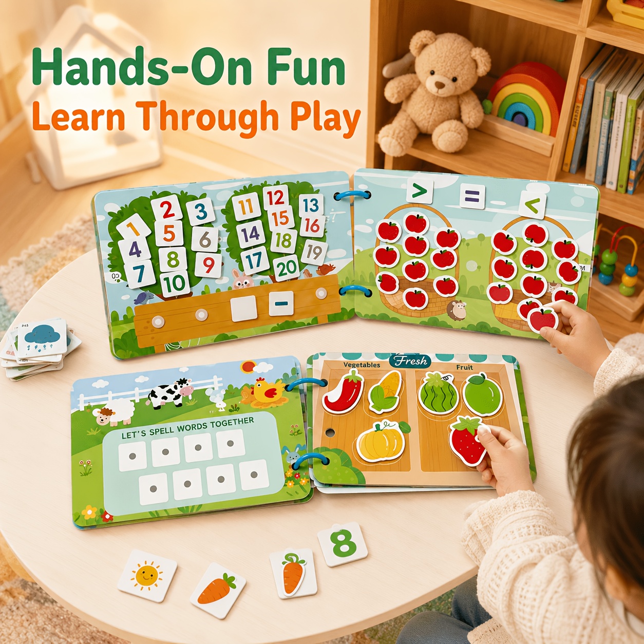 Interactive Learning Quiet Sticker Book with Stickers