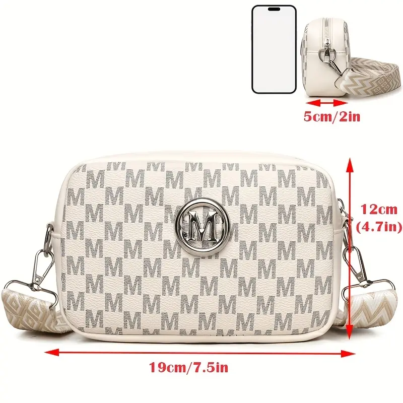 perfect lily mini crossbody bag black white check pattern adjustable strap zip closure lightweight multi use shoulder tote bag for everyday pattern bag zippered closure small purse details 2