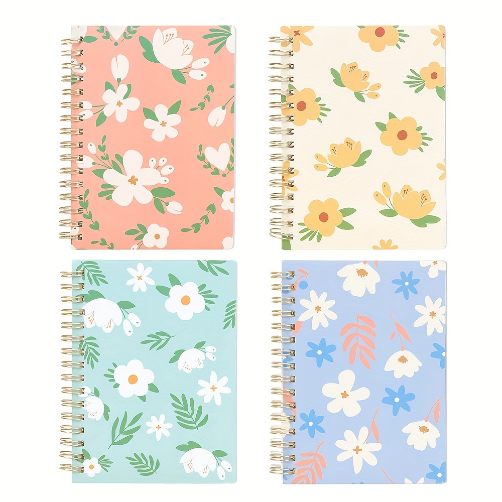 

4pcs Mini Spiral Notebook, A6 Size Cute Pocket Notebook, Aesthetic Notebook, Small Journal Horizontal Grid Memo Notepad For Travel, Creative Writing, Graffiti, 5.7"×4.1"