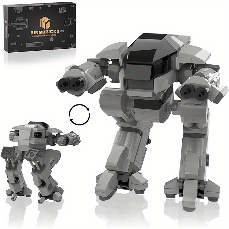 

269pcs Ed209 Robot Mecha Building Blocks, Ed-209 Robot Mech Armor Building Toy, Mobile Suit Cool Mechanical Action Figure Model