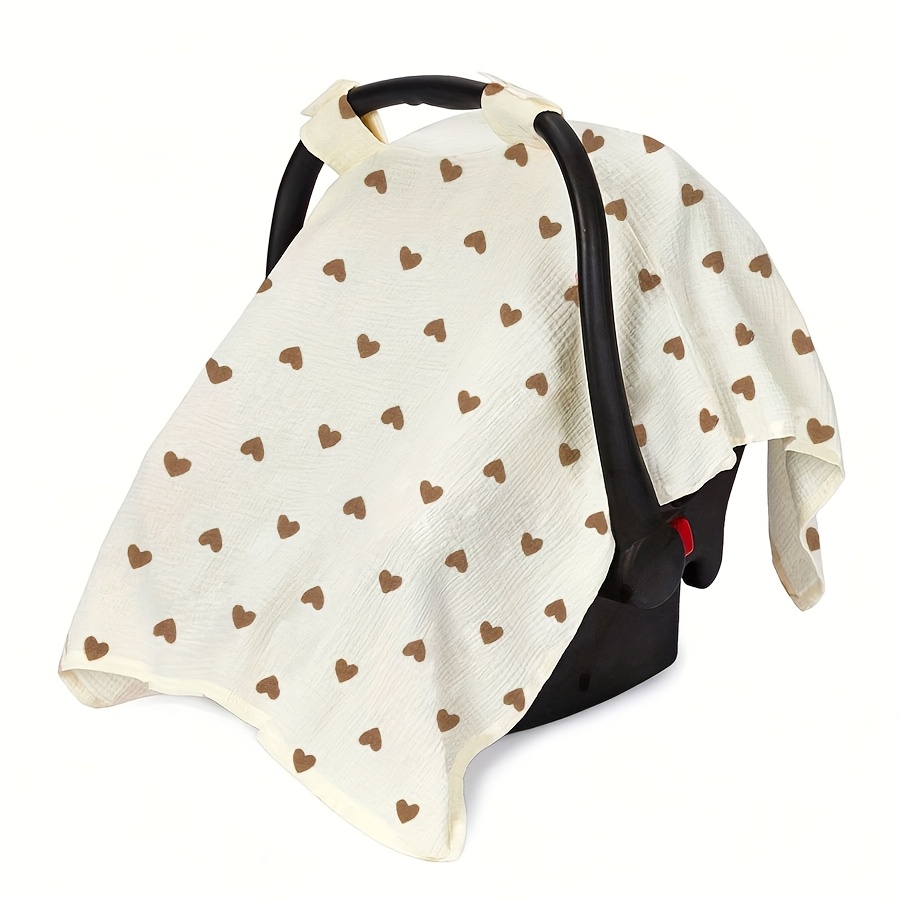 1pc Baby Car Seat Sunshade, Comfortable And Breathable, Suitable For Car, Stroller, Bassinet, Outing, Travel Sunshade Dust Cover