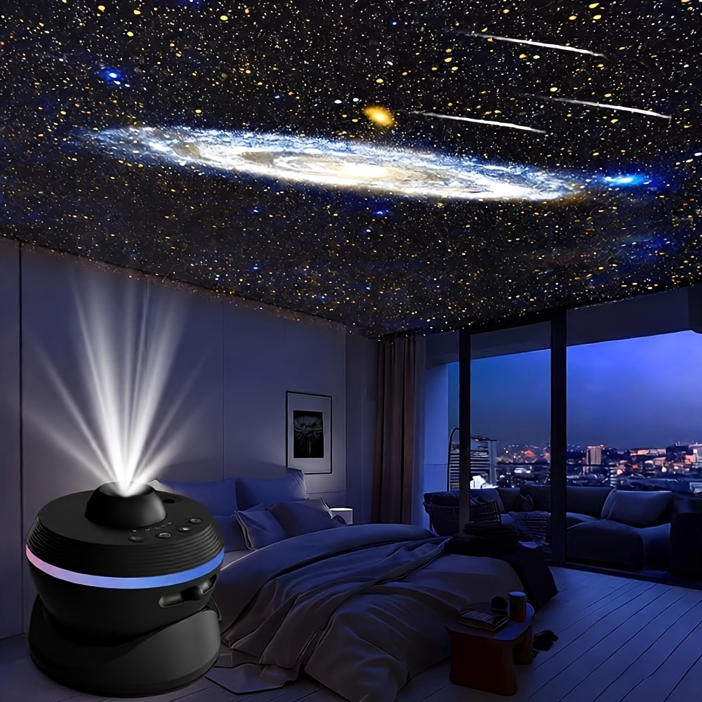 TEMU 13-in-1 Upgraded Lens Meteor And Projector With Shooting , Features An Ultra-wide Projection And Night Light, Suitable For Decorating Living