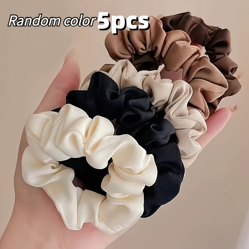 TEMU Scrunchies per capelli grandi retr簷 da 1/5 pezzi a , elasticit� - Molto adatti per casa, interni, attivit� , uscite, viaggi, ecc.