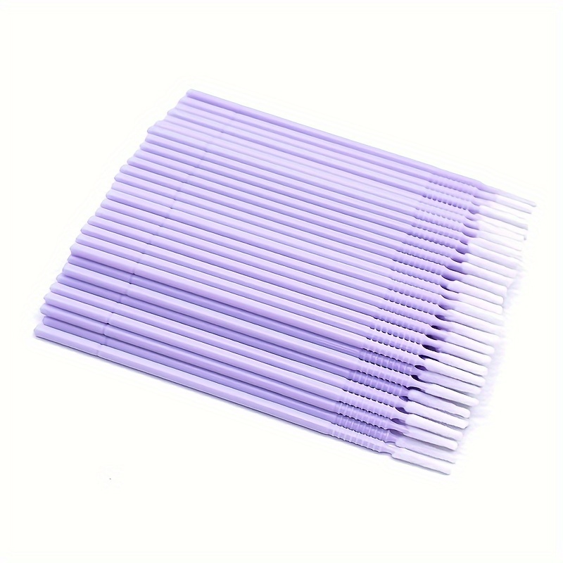 

100pcs Hypoallergenic Micro Brushes For Eyelash Extensions, Unscented Disposable Glue Cleaning Applicators, No Power Or Battery Needed