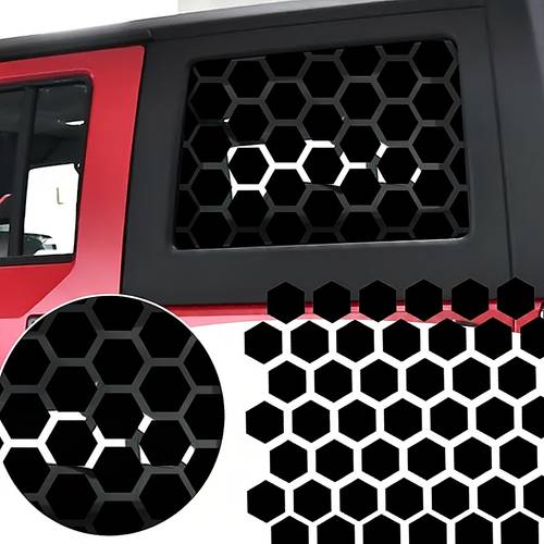 2pcs suv for car window hexagonal sticker personalized honeycomb texture side window sticker