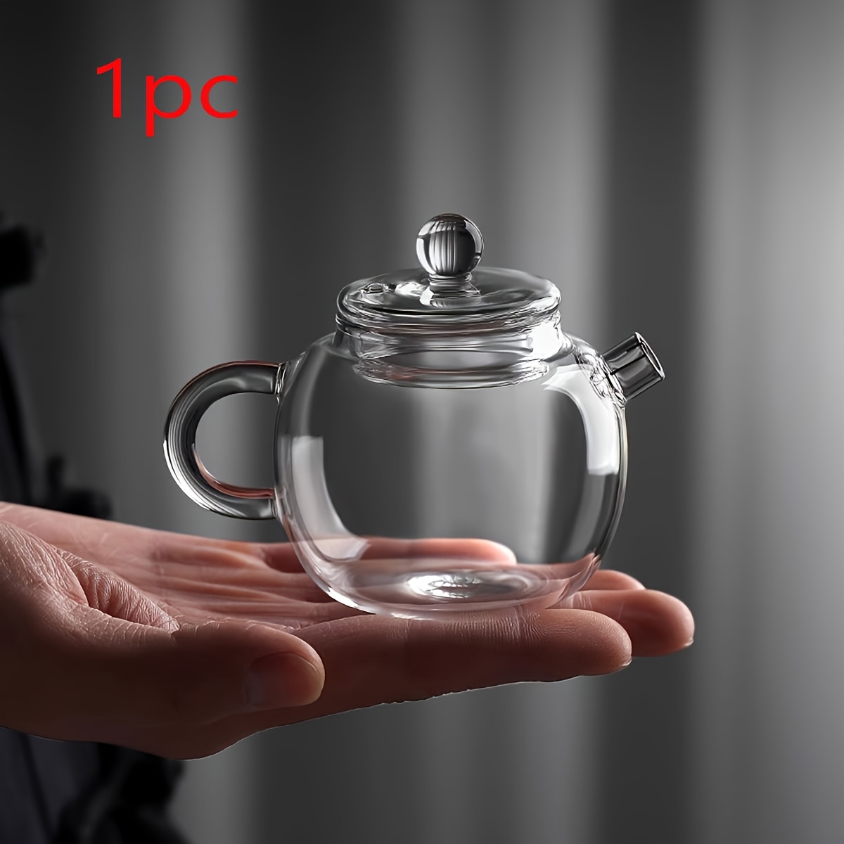 Image of 1pc 5oz High Borosilicate Mini Glass Teapot, A Simple Single-person, Suitable For Use In Such As Reading, Watching Movies, Or Meditation