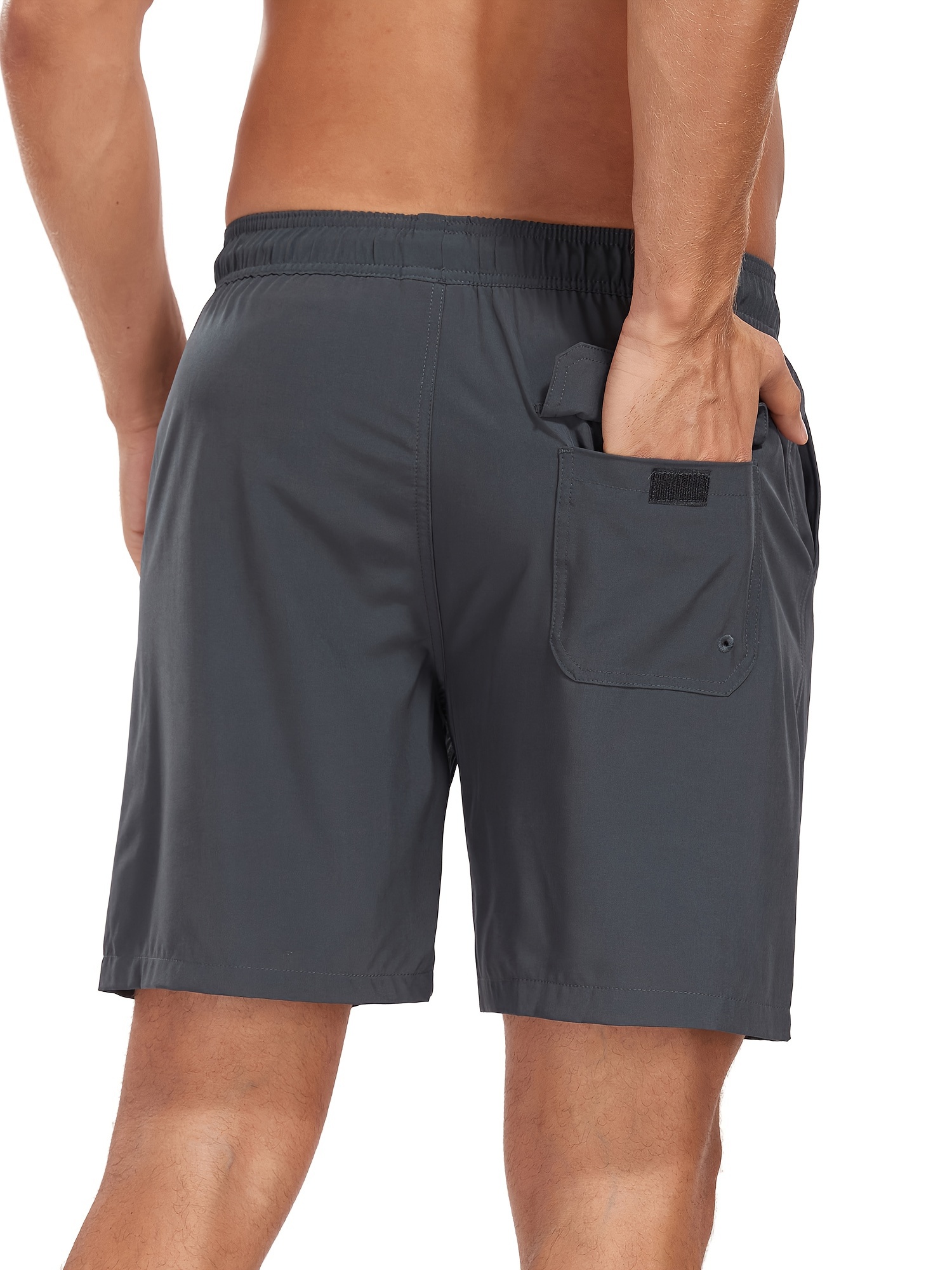 mens two   board shorts with pockets athletic quick dry slightly stretch drawstring workout shorts with assorted colors details 39