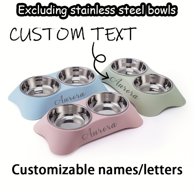 Customized Personalized Dual-Use Pet Bowl for Eating and Drinking, Neck-Protecting Feeding Dish Suitable for Cats, Dogs, and Other Pets