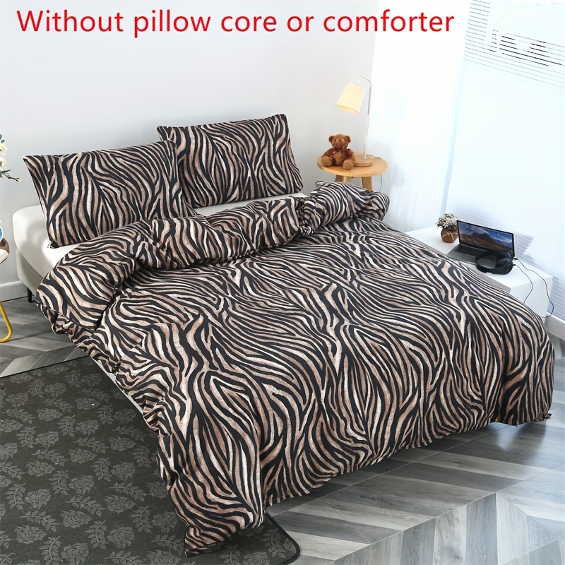 3pcs Print Bedding Duvet Cover Set, Soft And Comfortable, Suitable For Bedrooms And Guest Rooms, Includes 1 Duvet Cover + 2 Pillowcases, No Filler