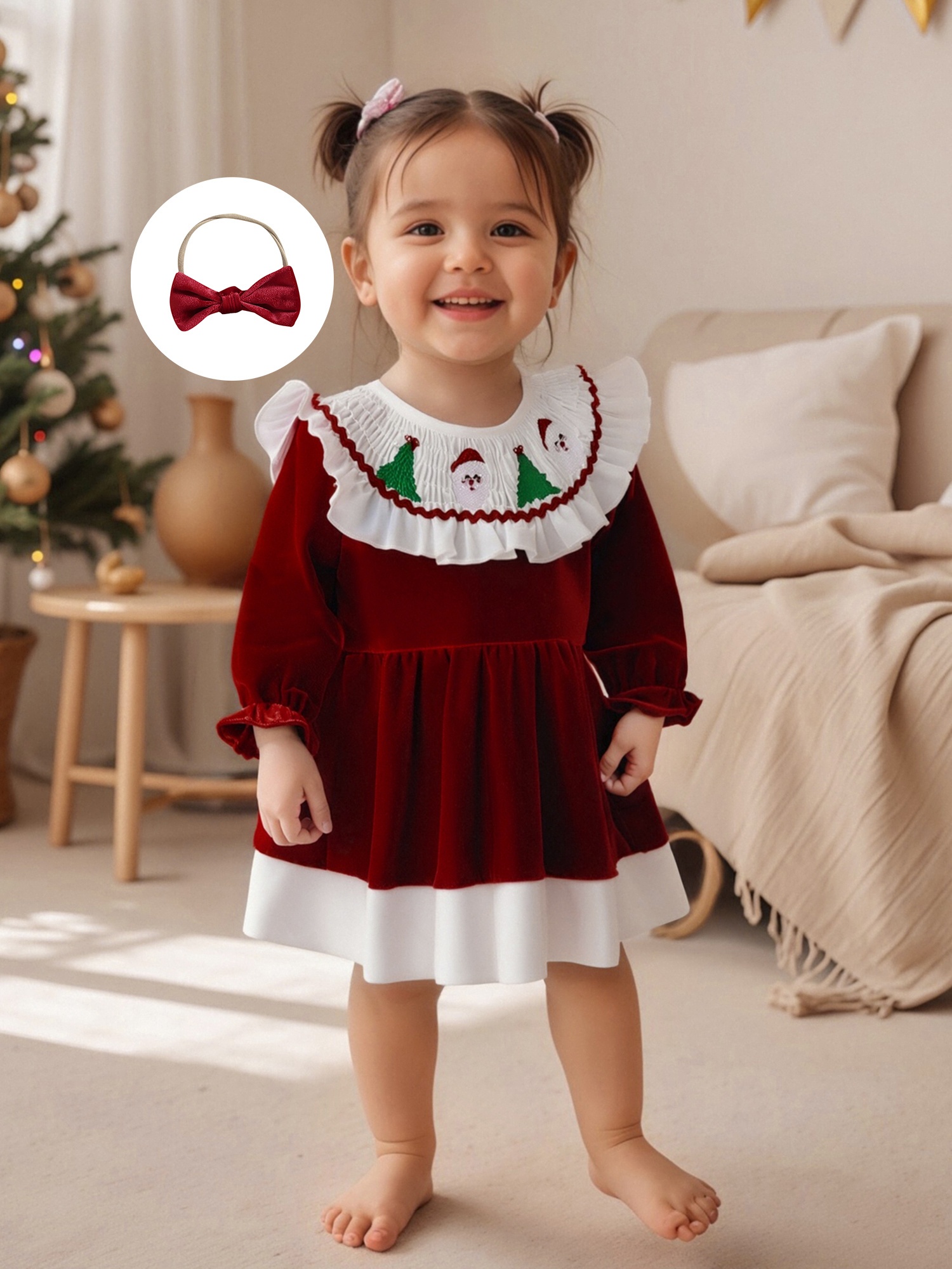 3pcs set infant baby girls christmas dresses Temu