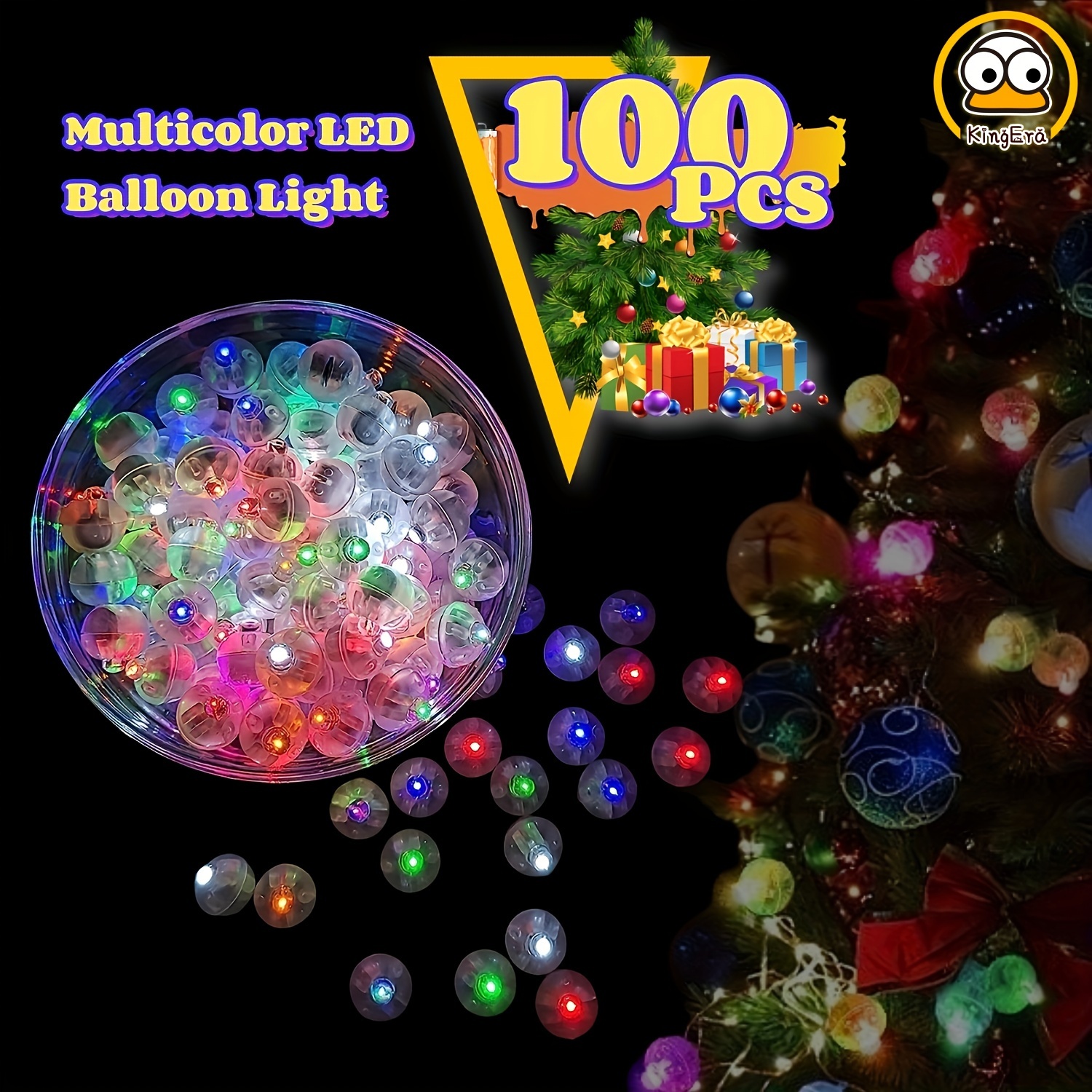 

100pcs Multicolor Led Balloon Light, Rainbow Colored Round Led Flash Mini Ball Light For Paper Lantern Balloon, Indoor Outdoor Party Event Fun Birthday Party Wedding Halloween Christmas Decorations