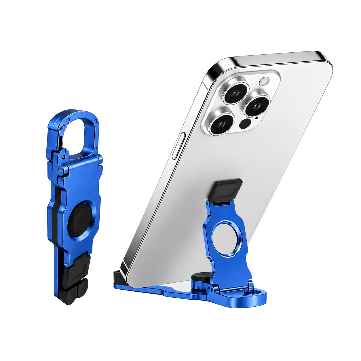 TEMU Support Téléphone Portable Pliable avec à Doigt, Idéal pour la Détente. Support de Téléphone de Bureau Réglable, Compatible avec Iphone et Tous