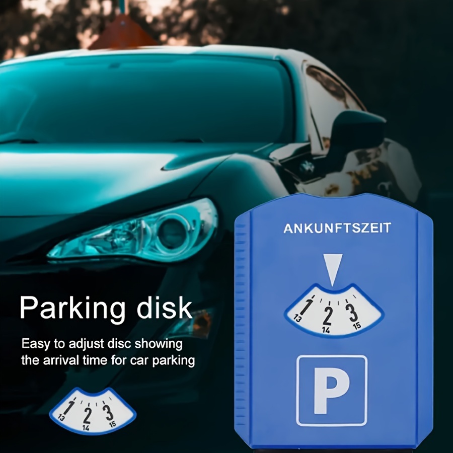 

1pc Multi-function Pp Parking Disk With Ice Scraper - Adjustable Arrival For Vehicle Parking Management