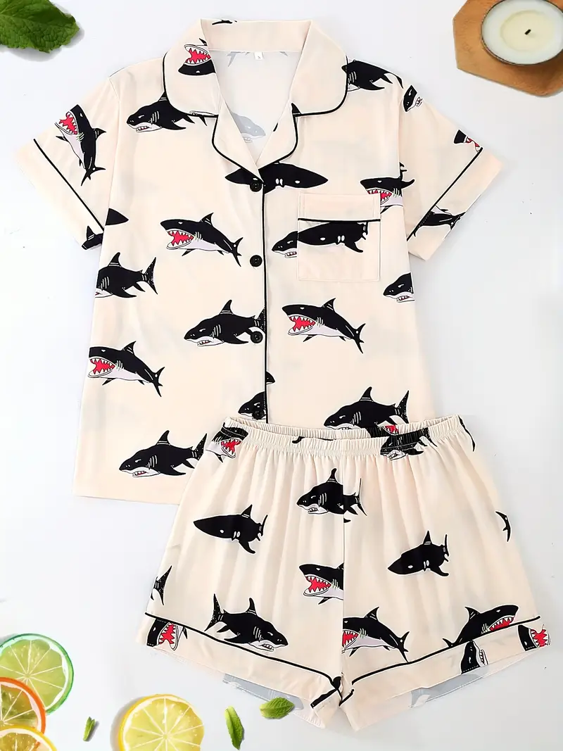 2025 new 2pcs set of womens pajamas fashionable style pajamas sweet printed comfortable pajamas Product details 0