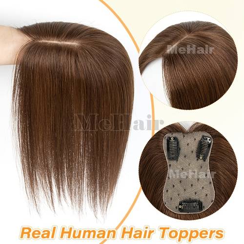 human hair toppers for women with thinning hair skin scalp 7x11cm real hair toppers no bangs hair toppers for women hair pieces for women supplement volume covering white hair hair topper