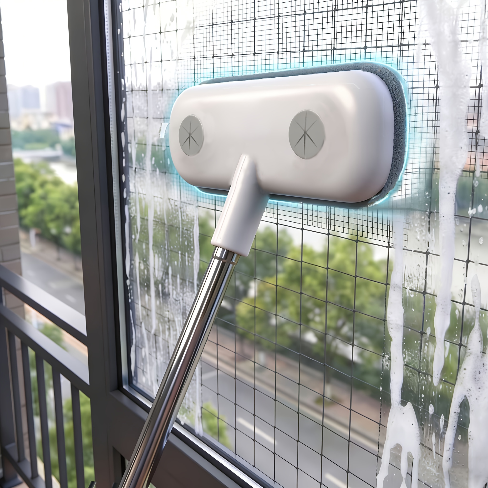   cleaning brush retractable handle screen cleaning tool reusable pet hair remover household door and window cleaning brush cleaning supplies cleaning tools halloween christmas gift