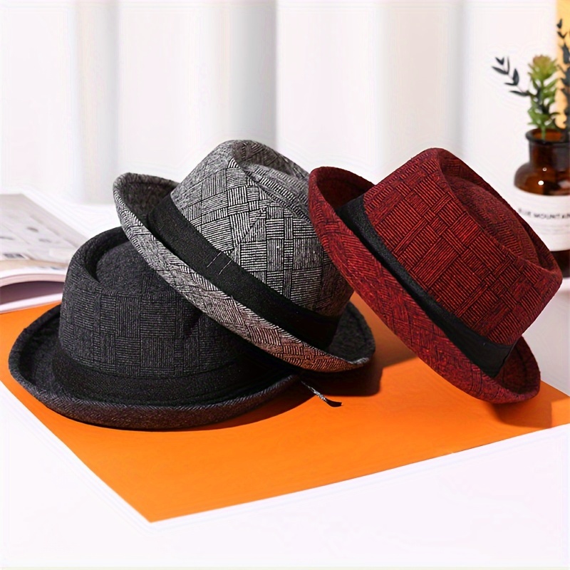 

Elegant Men's Retro - British & French Style, Fashionable Jazz Hat With Rolled For