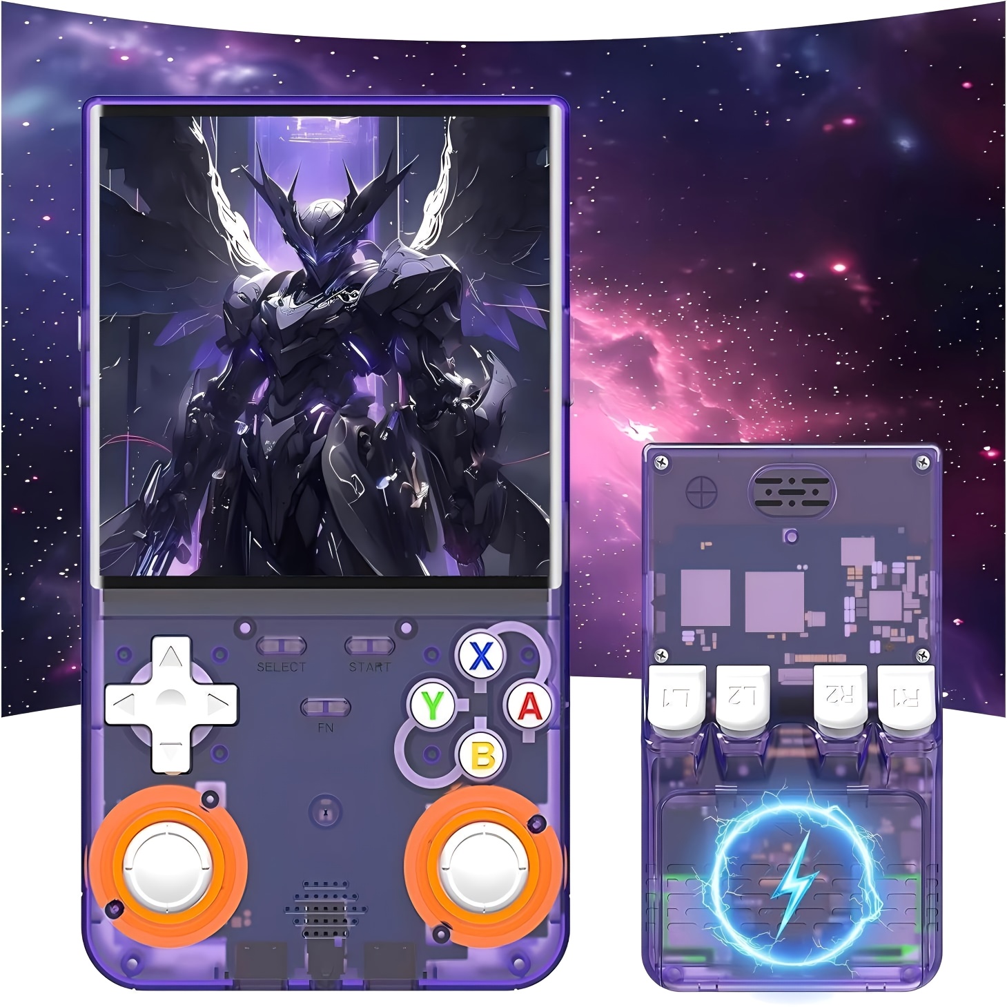 FETIOST R36Ultra Retro Gaming Console with 10.16cm HD Full-Laminated Screen, 720x720 Resolution & Ergonomic Curved Design - Wired Controller Compatible, 3500mAh Battery, USB-Powered Portable Game System for Single-Player Action Games, Adult Rated (Multiple Colors Available) - No Wireless Functionality, Handheld Gaming Device, Sleek Handheld, Premium Feel, Handheld Device, Casual Players, Computer Gaming, Highdefinition Display, Handheld Styl>, Portable Gamer, Retro Gaming Lovers, Esports