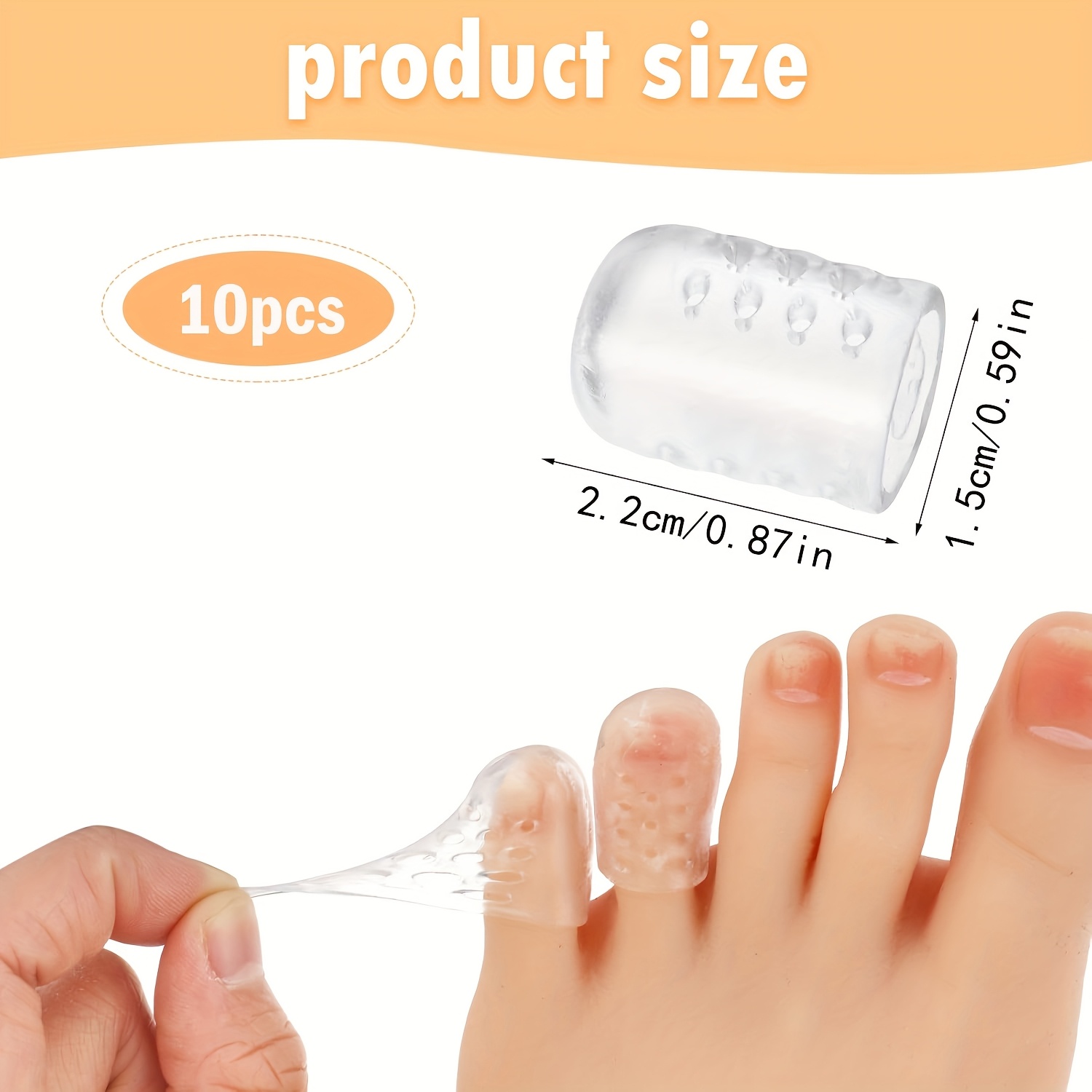 10 Toe Caps Anti-friction Breathable Toe Protectors Blister Toe Caps Cover Protection Foot Care