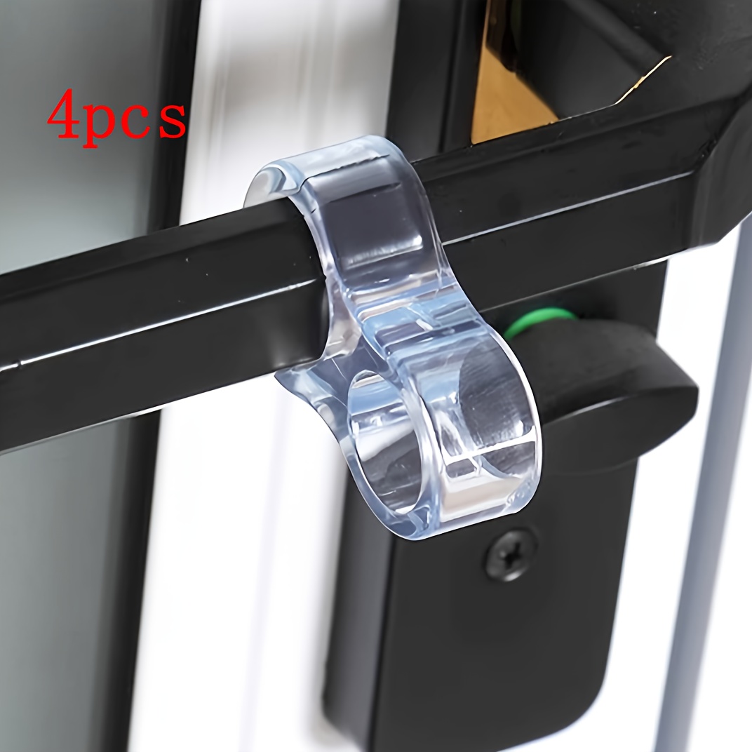 Image of [silicone Door Stop] 2/4/6pcs Shock Absorbing Silicone Door Stop Rings | Transparent Pvc Material, Quiet Handle Bumpers, Suitable For Home And Office Use, Prevents Door Knobs From Damaging Walls