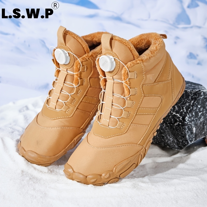 Men's Snow Boots for Outdoor Activities, Non-Slip Durable Soles