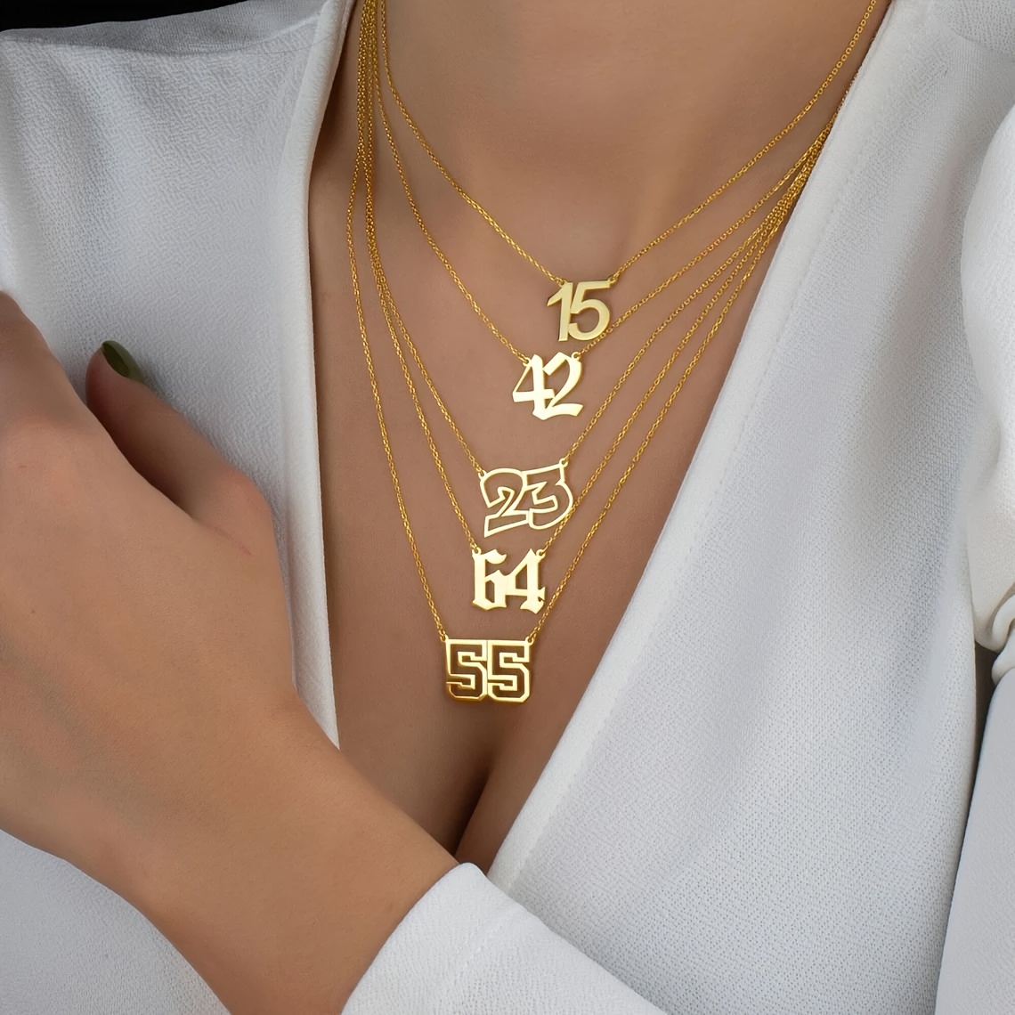 Custom Lucky Number Necklace, Minimalist Design
