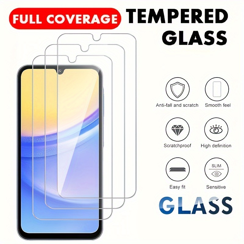 

3pcs 9h Tempered Glass Screen Protector For Samsung Galaxy A15 4g/5g, Case Friendly, Ultra-clear Film Screen Protector