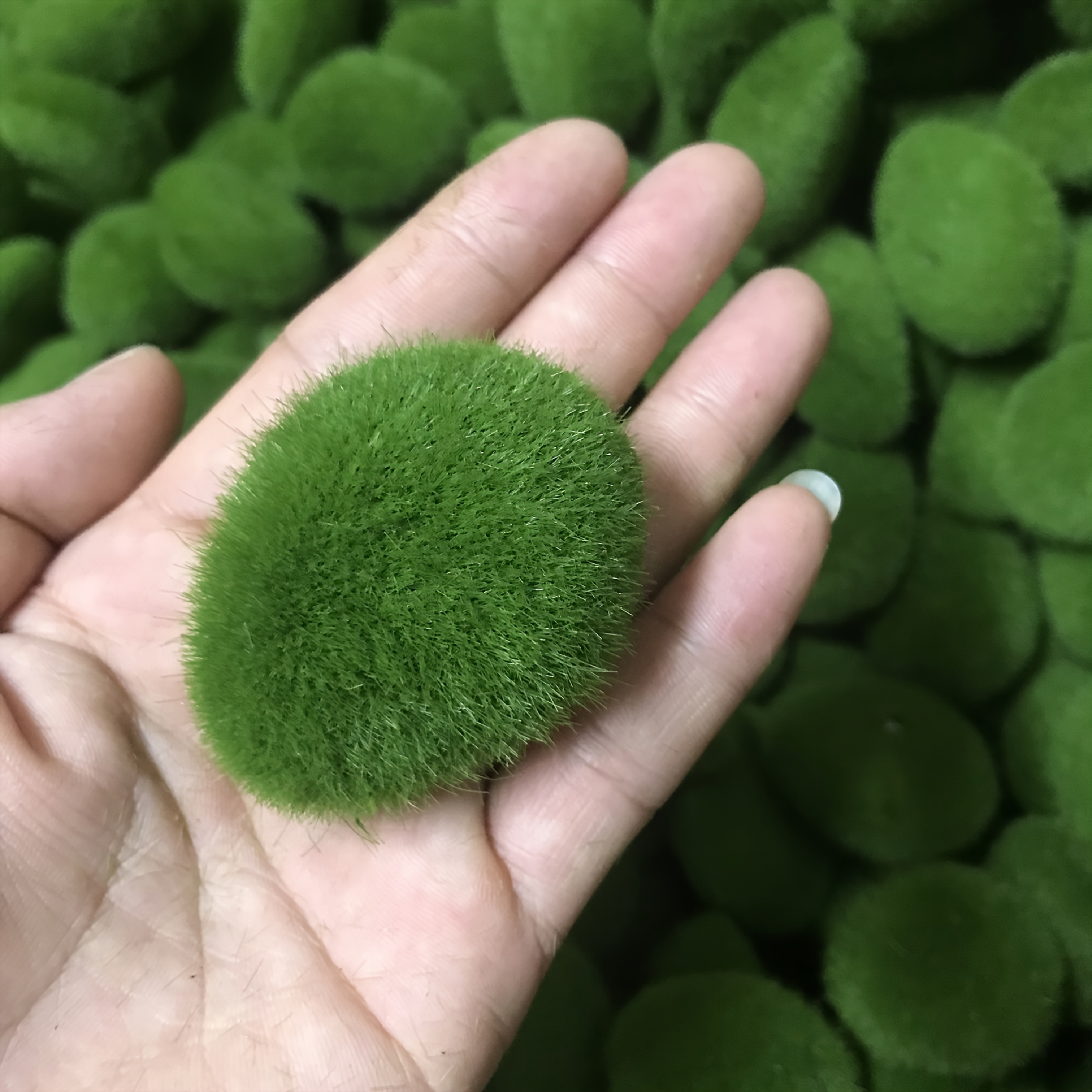 10pcs artificial moss balls decorated with   moss covered stone decorations