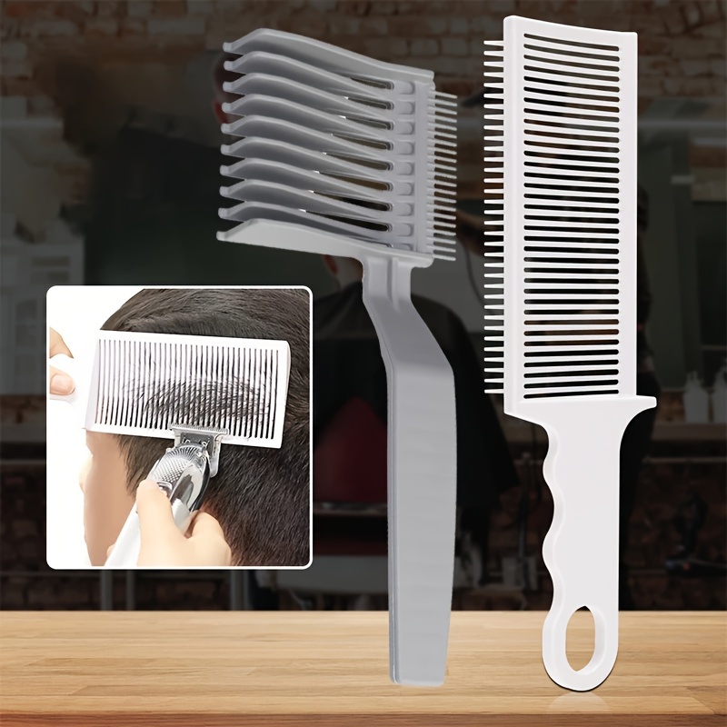 

2-piece Haircutting Tool Set, Multi-functional Long Handle Men's Hair Clipper Comb, Gradient Buzz-cut Guide Combs, Unisex - Adult, Relaxed-textured-hair Compatible, Formaldehyde-free, For Normal Hair