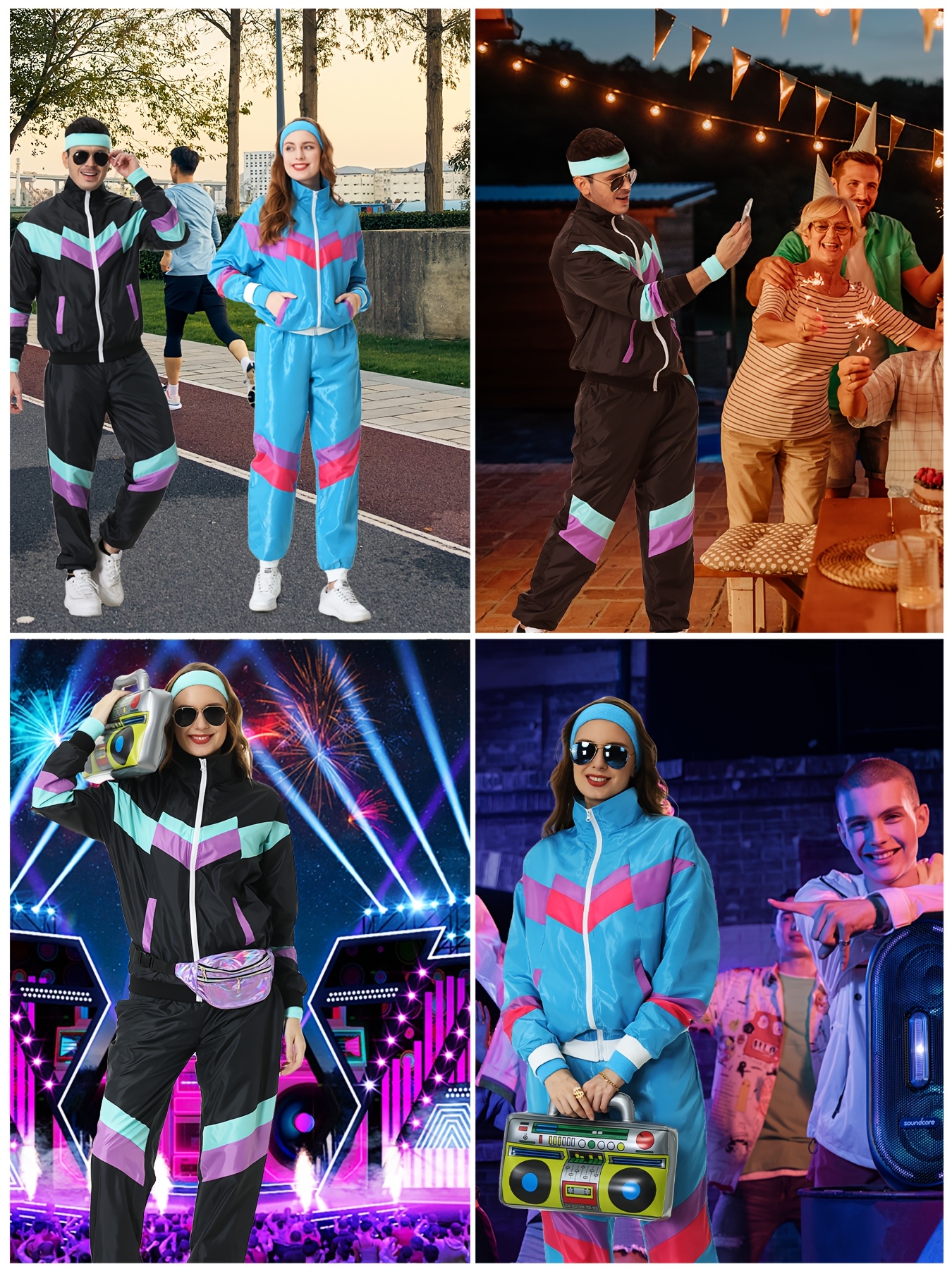 Costume Homme Mariage 6pcs 80s Workout Costume For Men Halloween