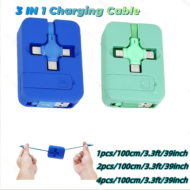 1pc 2pcs 4pcs   multi function phone stand data cable     retractable cable three cables in   with usb connector fast charging and data sync suitable for smartphones and   devices