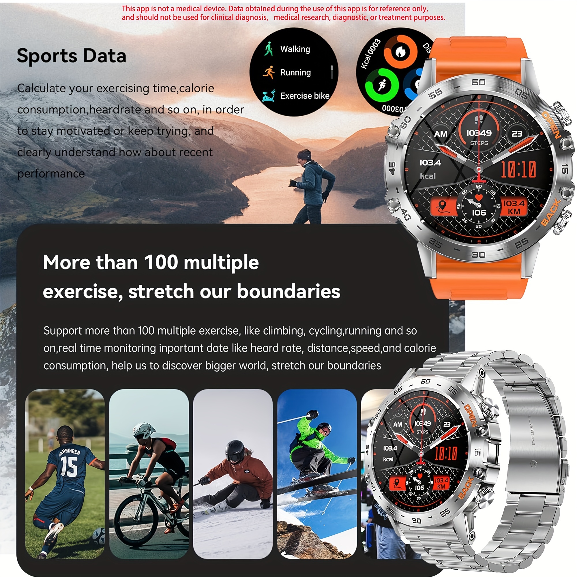 Montre Connectée pour Hommes (Répondre/Passer des Appels), Montre Connectée pour Hommes, 3.53cm Montre Fitness Intelligente pour Hommes - Intégration d'Appel, Montre Connectée sans Fil pour Android et iPhone, Suivi de la Forme Physique, Surveillance du Sommeil, Indicateur de Pas et Calories, Avertissement d'Informations sur les Appels, Multifonction, Modes Sportives Multiples, avec 3 Bracelets, Argentée