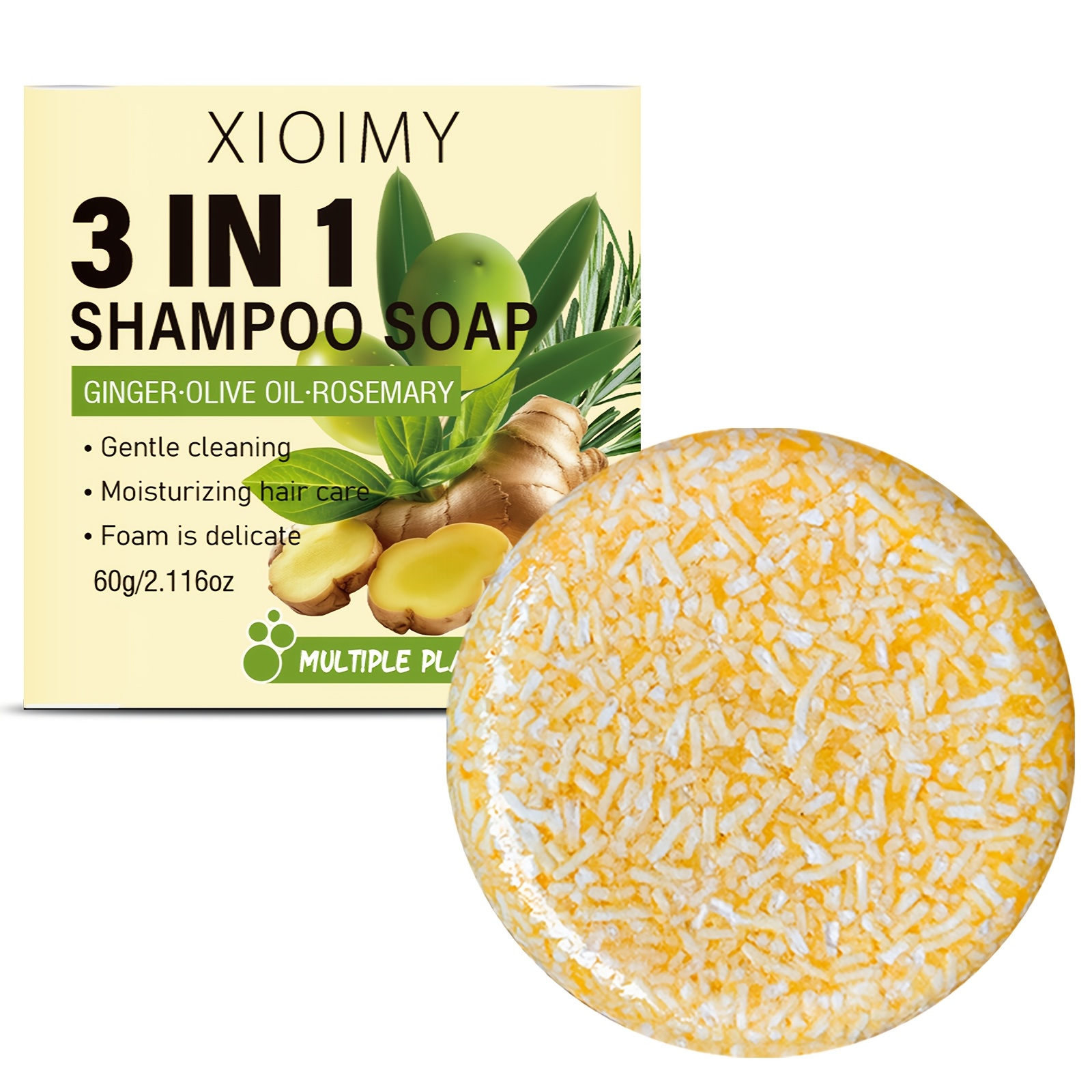 Image of Wash Your Hair Days Up Late Without Going Bald. 60g Ginger Shampoo Bar, Cleanses And Hair, With Rich Foam That Off Easily, Leaving Hair Refreshed For 72 Hours. Makes Thinning More