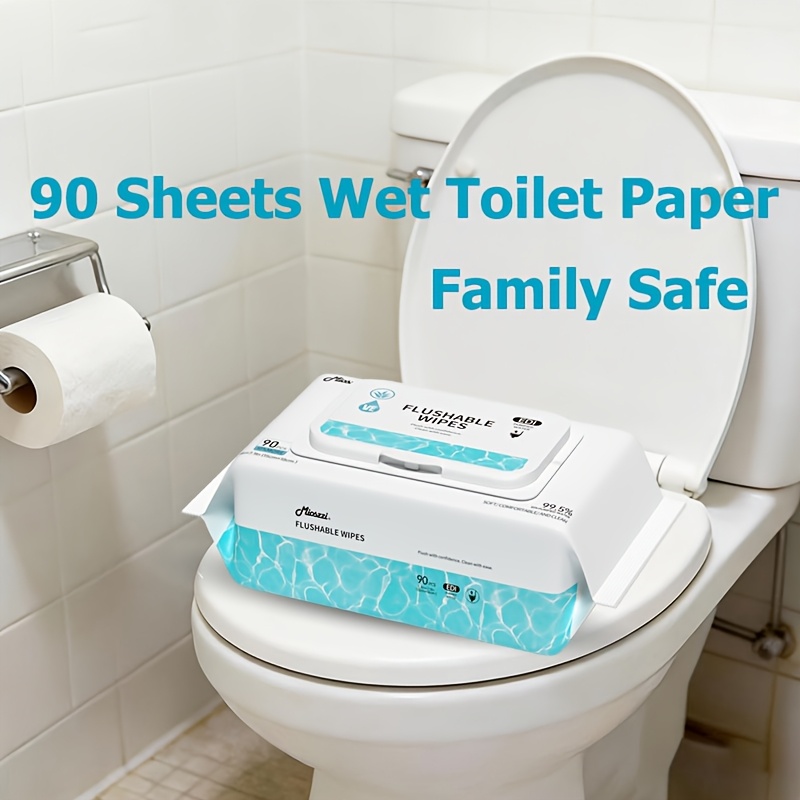 MIOSZZI Thickened Butt Wipes, Flushable Wet Wipes, XL Size Toilet Paper, No Alcohol, Quick-Dispersing, Unscented Toilet Wipes, Personal & Household Cleaning Wipes, Family Size, Local Warehouse - Image 4