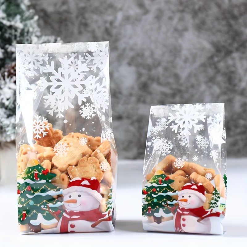 

50pcs Christmas - Plastic & Handbags For Parties, Decorations, Christmas Decor