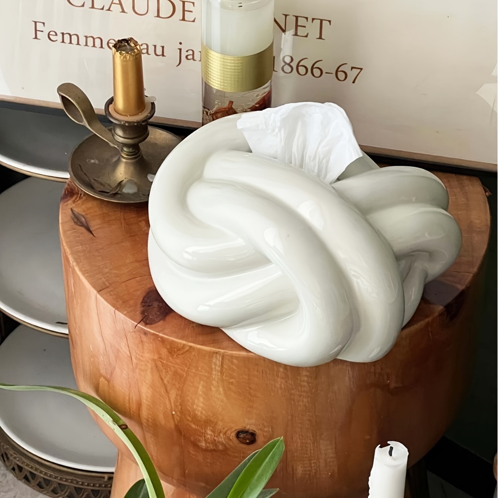 1pc ldq ceramic tissue box holder with       options white for bathroom living room bedroom creative countertop decor durable ceramic tissue dispenser bathroom storage Product details 1