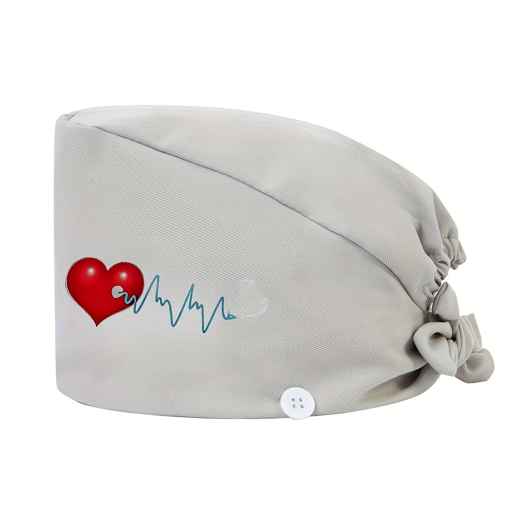 Women's Printed Work Cap with Stethoscope Design