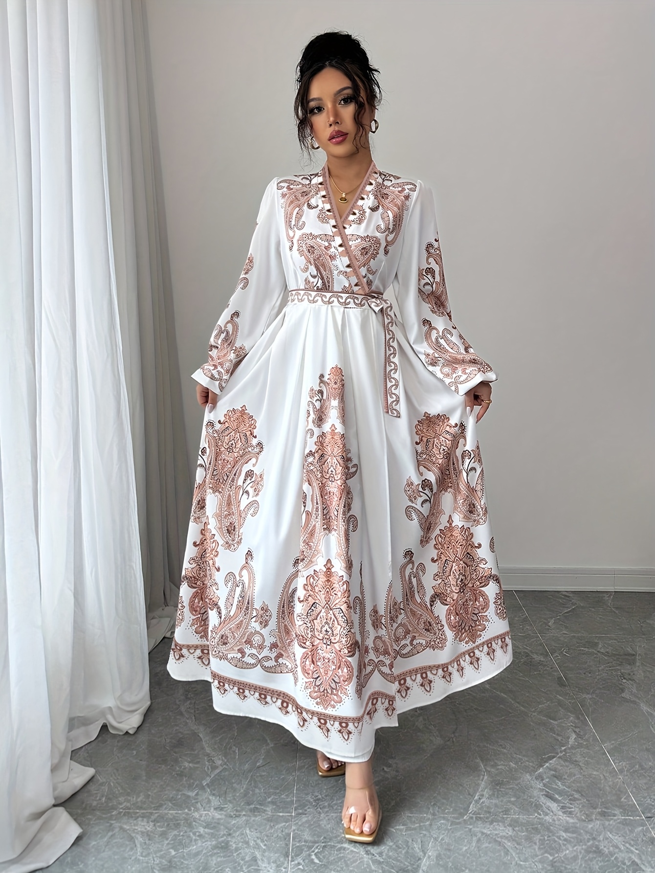 slim fit dress slacks Buy Grey Printed Rayon Fit and Flare Dress Online in USA at $25.00 main image 0