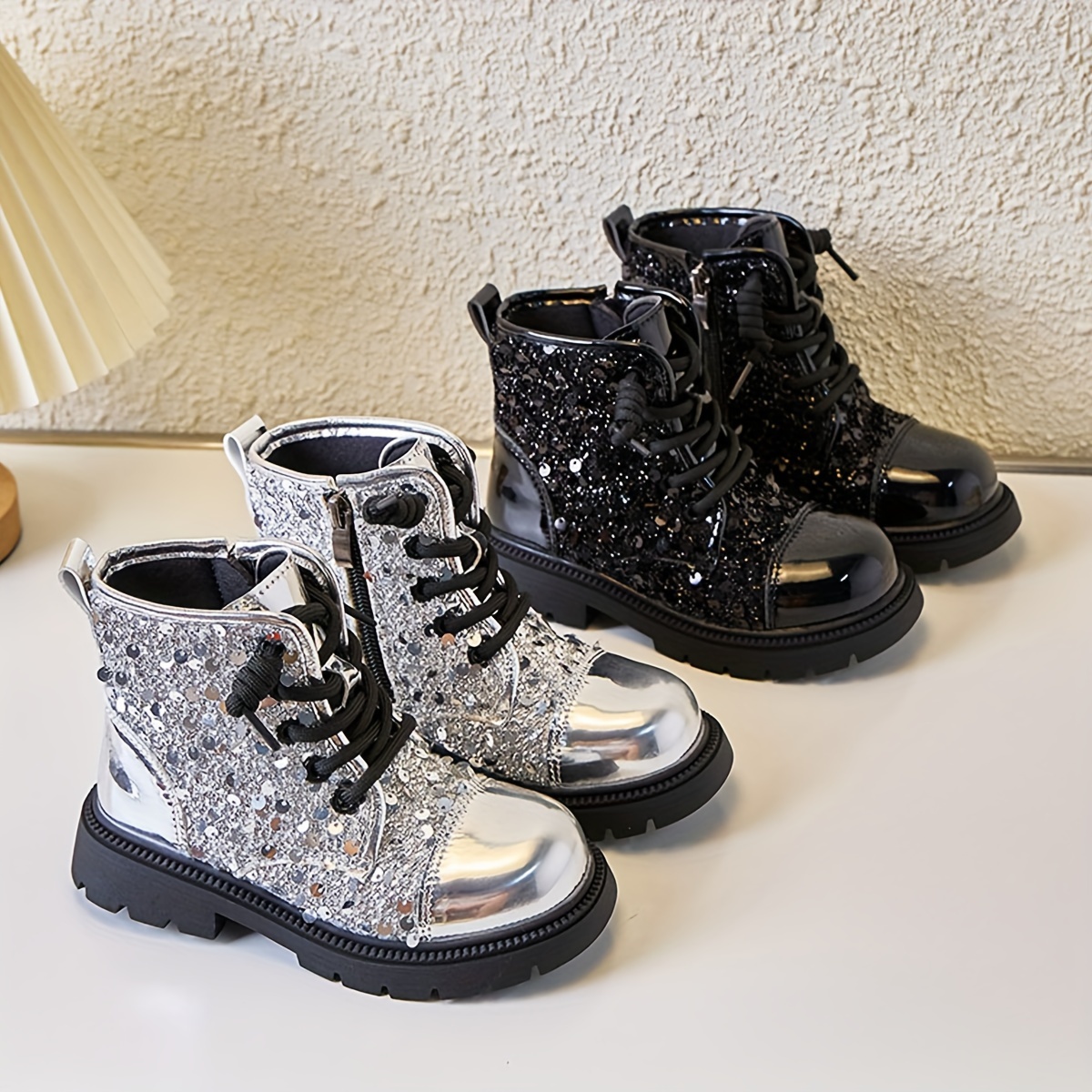 

' Ankle Boots - Fashionable Zip, Low- For Fall/