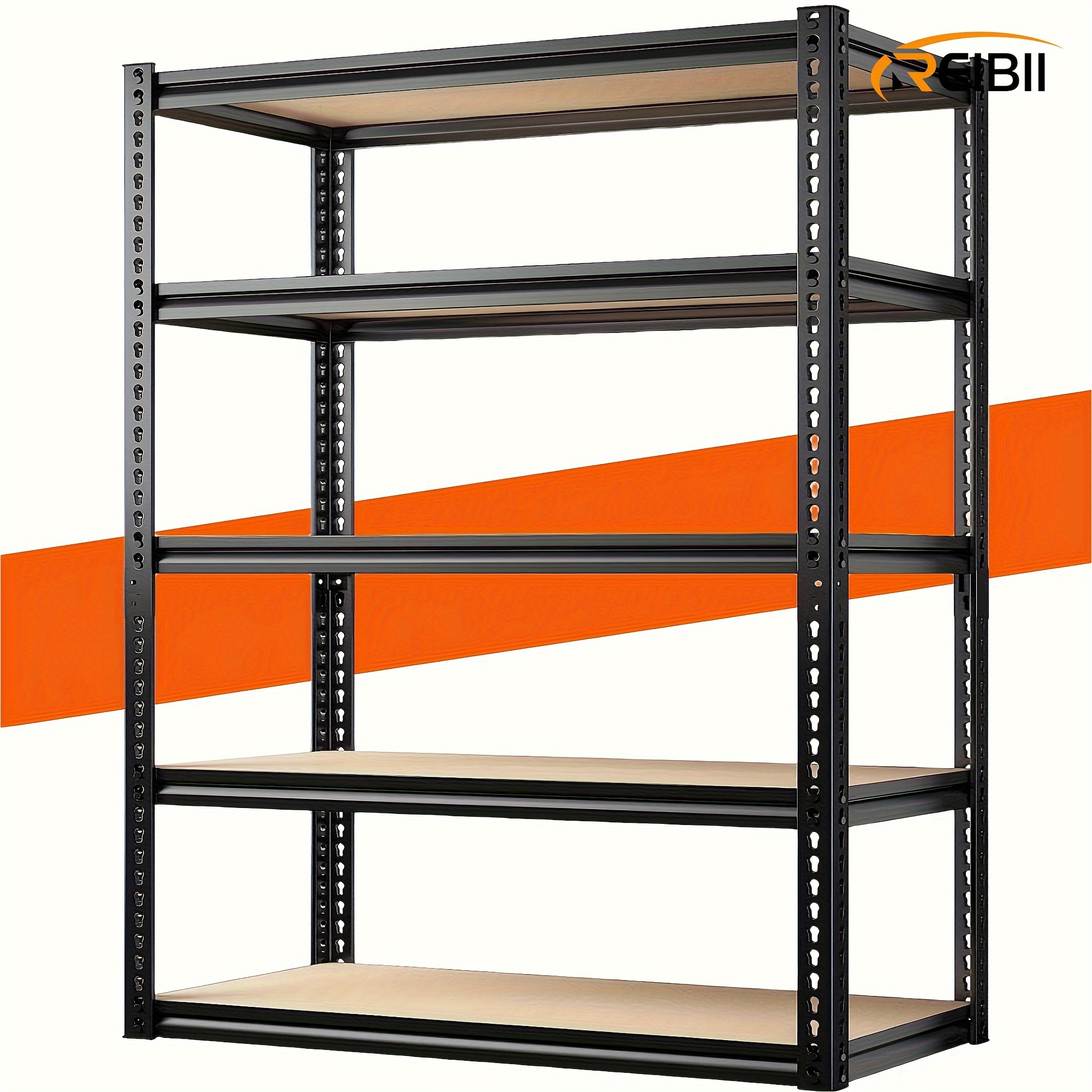 

Reibii 35.51" W X 11.89"d X 72"h Shelves 5 , Shelves, Galvanized Steel For Pantry ,